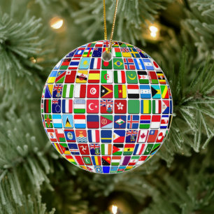 World Globe Ceramic Tree Decoration