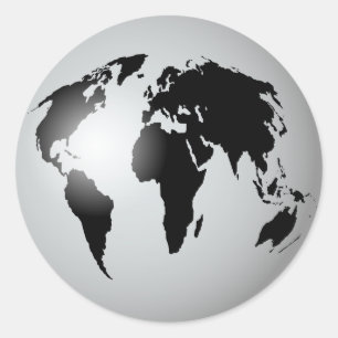 World Globe Classic Round Sticker