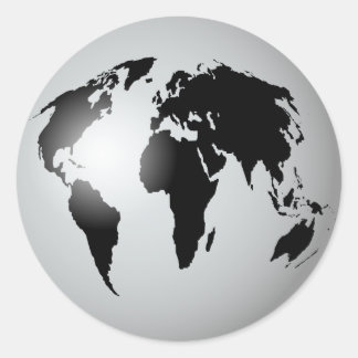World Globe Classic Round Sticker