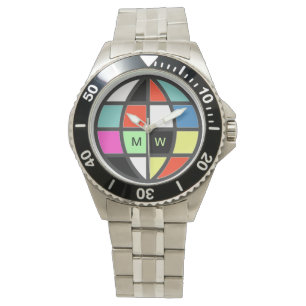 world globe colour time watch