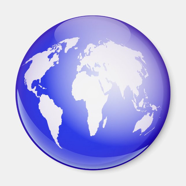 World Globe Magnet (Front)