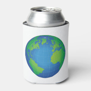 World Globe Map Can Cooler