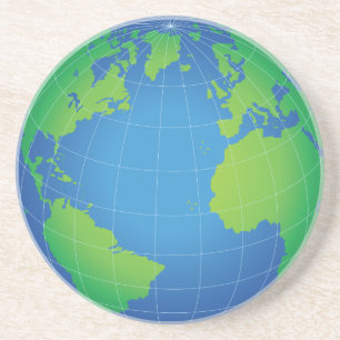 World Globe Map Coaster