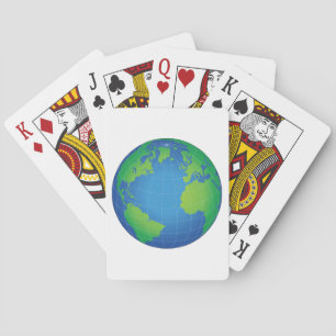 World Globe Map Playing Cards