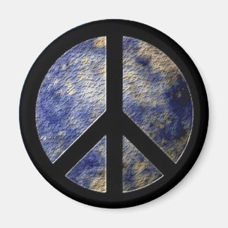 World Globe Peace Sign Magnet