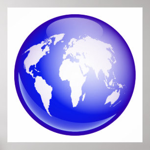 World Globe Poster