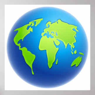 World Globe Poster