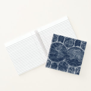 World Globes Blueprint Notebook