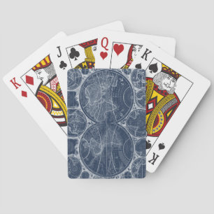 World Globes Blueprint Playing Cards