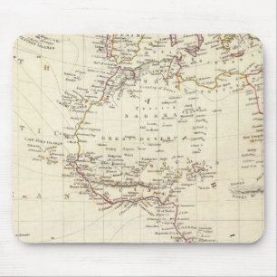 World, gnomonic proj I Africa and south Europe Mouse Mat