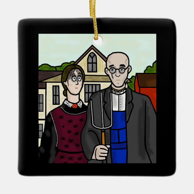 World Goth Day American Gothic Ornament (Front)