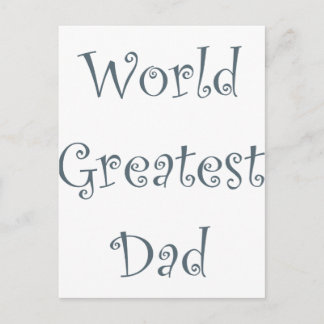 World Greatest Dad Postcard