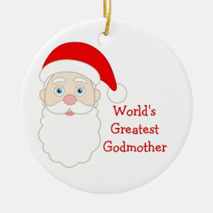 World Greatest Godmother Ceramic Tree Decoration