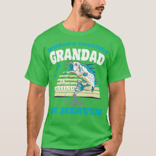 World Greatest Grandad Fishing in Heaven Family Re T-Shirt