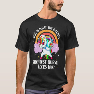 World Greatest Nurse  Rn Nursing Unicorn Rainbow T-Shirt