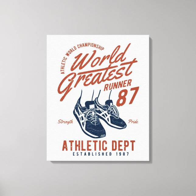 World Greatest Runner Canvas Print (Front)
