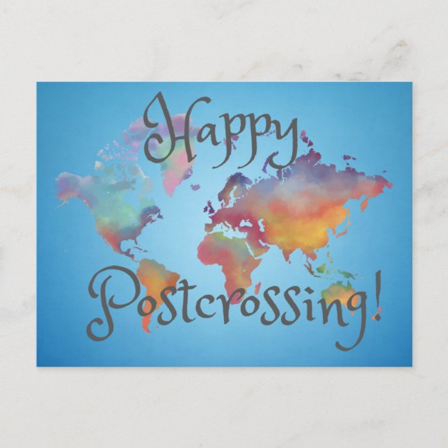 World - Happy Postcrossing postcard (Front)