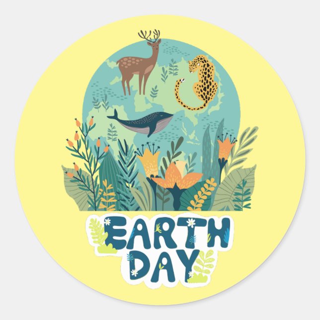 World Health Day Health For All Classic Round Classic Round Sticker (Front)