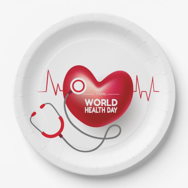 World Health Day  Paper Plate (Front)