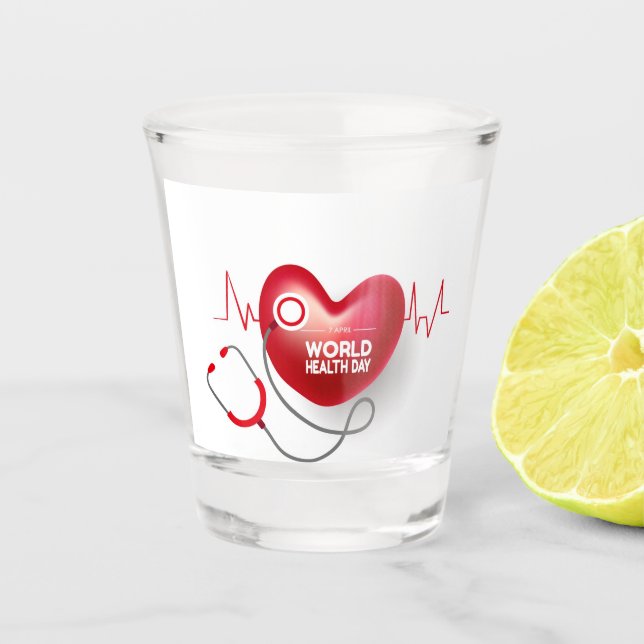 World Health Day  Shot Glass (Front)