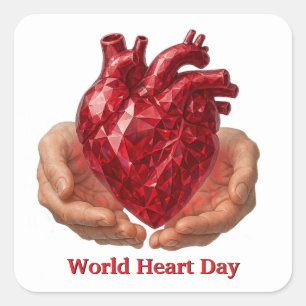 World Heart Day Square Sticker