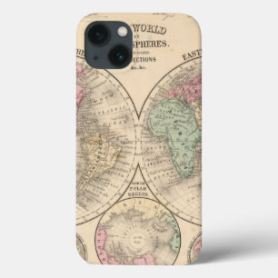 World hemispheres  Map by Mitchell iPhone 13 Case