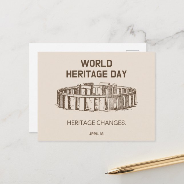 World Heritage Day 2023 Heritage Changes Postcard (Front/Back In Situ)