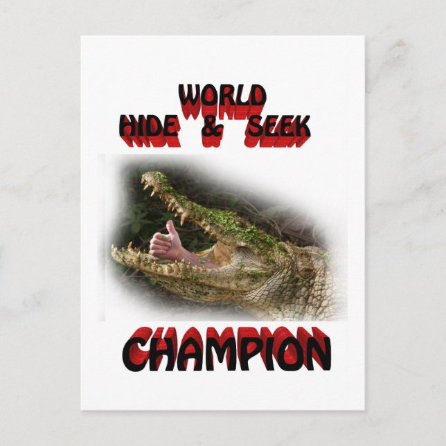 world hide & seek champion postcard (Front)