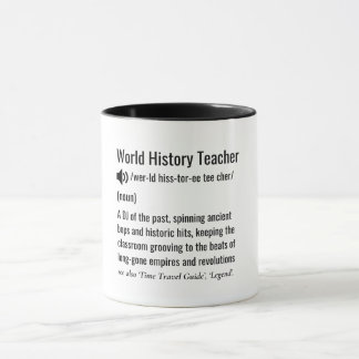 World History Teacher definition  Mug