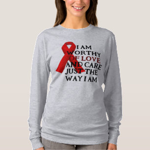 World HIV/AIDS day self love awareness quote T-Shirt
