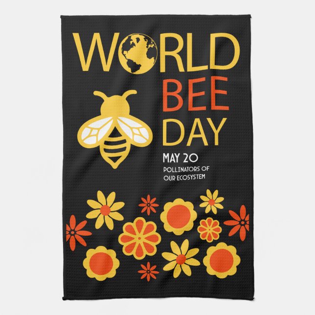 World Honey Day May 20 Tea Towel (Vertical)