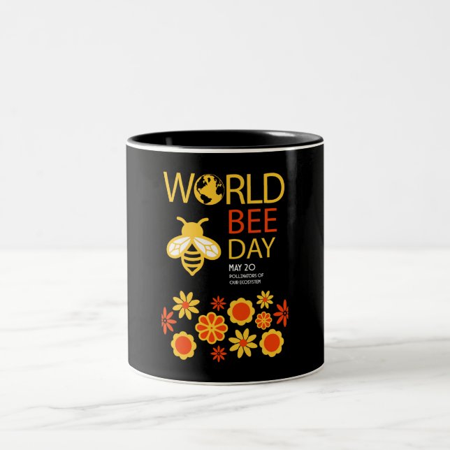 World Honey Day May 20 Two-Tone Coffee Mug (Center)