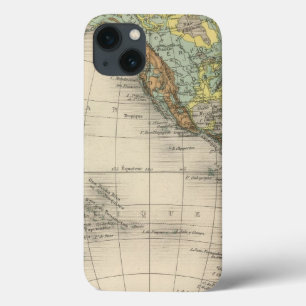 World hypsometric maps iPhone 13 case