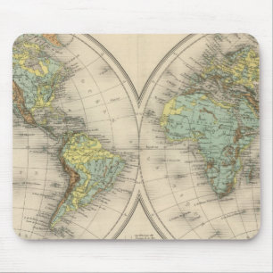 World hypsometric maps mouse mat