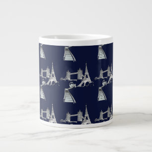 World Icons Dk Blue Large Coffee Mug