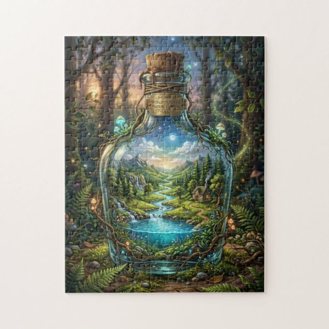 World in a Bottle Jigsaw Puzzle (Vertical)
