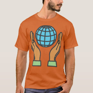 World In The Palm Of Your Hands Environment Icon T-Shirt