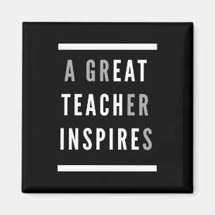 World International Teachers Day Eat Teach Inspire Magnet