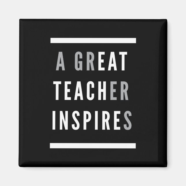 World International Teachers Day Eat Teach Inspire Magnet (Front)