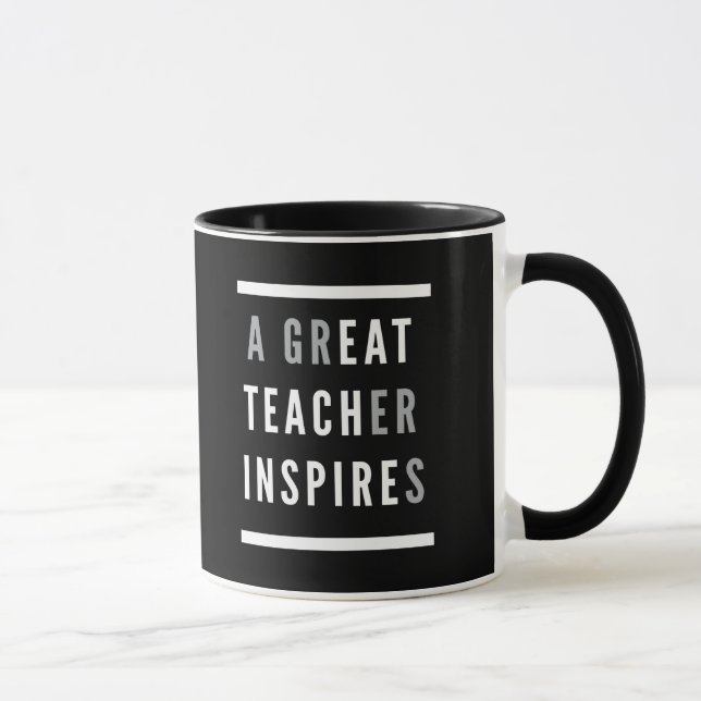 World International Teachers Day Eat Teach Inspire Mug (Right)