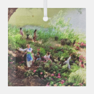 WORLD IS A CIRCLE Glass Ornament