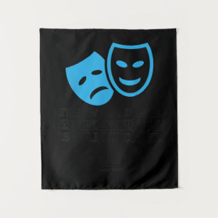 World Is a Stage Theatre Masks Cute Actor Gift Tapestry