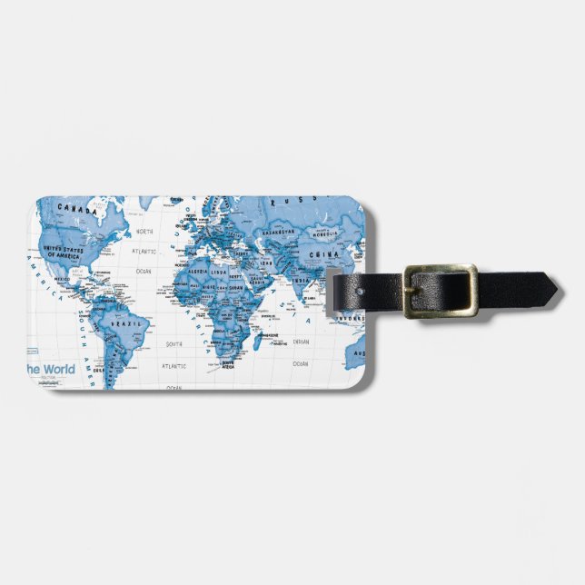World is Art Blue - Children Luggage Tag (Front Horizontal)
