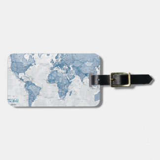 World is Art - Blue Luggage Tag