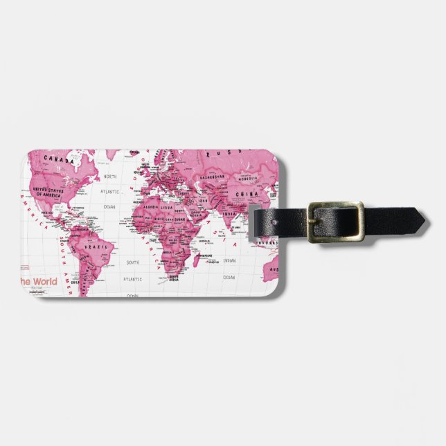 World is Art Pink - Kids Luggage Tag (Front Horizontal)