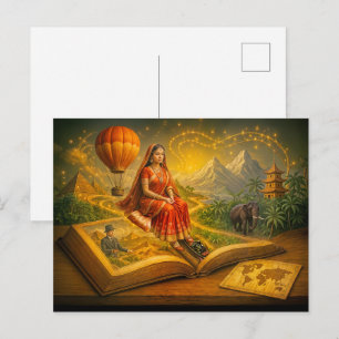 World journey from classic travel book holiday postcard