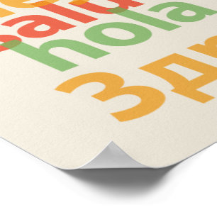 World Languages Hello 20" x 16" Poster