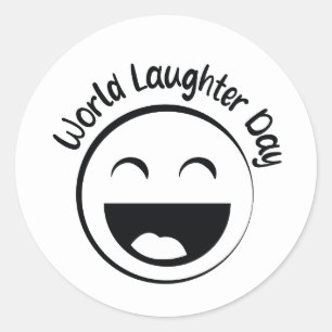 World Laughter Day 5 May Classic Round Sticker