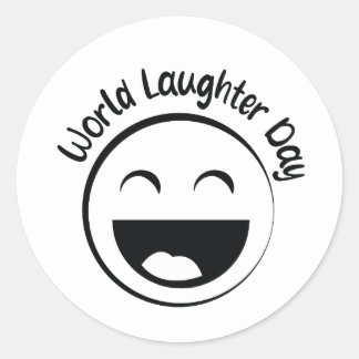 World Laughter Day 5 May Classic Round Sticker