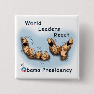 World Leaders React (Obama) 15 Cm Square Badge